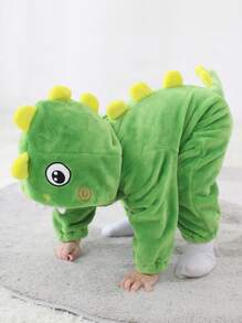 SHEIN Playful Pals 男婴长袖可爱恐龙连体衣