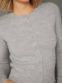 WESTFADE Crewneck Button Front Long Sleeve Cardigan Sweater Casual Cute Boho, Fall, Back To School, Autumn, Winter, Country Concert, Western Wear For Women