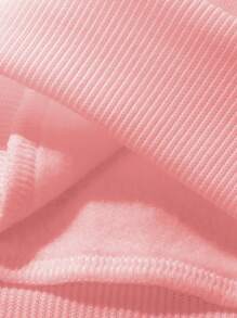 Tween Girls Cute Ghost & Pumpkin Print Casual Crew Neck Sweatshirt For Halloween - Baby Pink - View 3