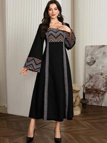 Al Najma 女士土耳其长裙和阿拉伯传统长袍，朴素优雅的 A 字形长袍和 Jalabiya，适合晚会/婚礼嘉宾/周年纪念