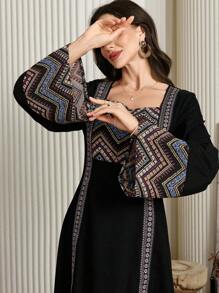 Al Najma 女士土耳其长裙和阿拉伯传统长袍，朴素优雅的 A 字形长袍和 Jalabiya，适合晚会/婚礼嘉宾/周年纪念