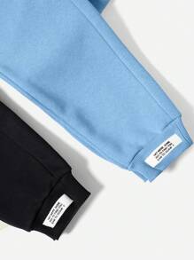 EURMUSE 2 Pcs Women's Drawstring Sweatpants With Patch - Multicolor - View 3