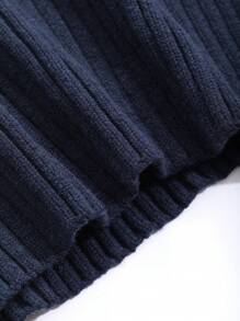DAZY Women's Warm Knit Sweater With Thermal Lined Fall - Navy Blue - View 7