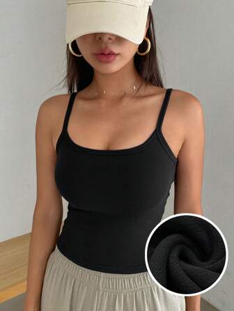DAZY Damen einfaches Trägershirt mit Rundhalsausschnitt, lässiger Alltagskleidung