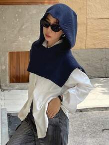 DAZY Women's Warm Knit Sweater With Thermal Lined Fall - Navy Blue - View 6