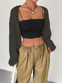 Flirla Women's Solid Color Long Sleeve Cardigan, Casual For Fall/Winter