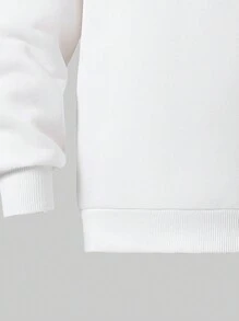 Conjunto de 2 peças de moletom branco casual para meninos adolescentes, calças com estampa vermelha e bolsa tiracolo
