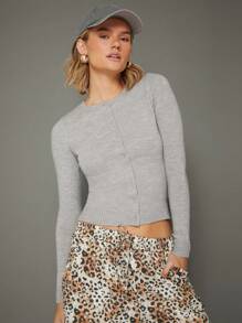 WESTFADE Crewneck Button Front Long Sleeve Cardigan Sweater Casual Cute Boho, Fall, Back To School, Autumn, Winter, Country Concert, Western Wear For Women