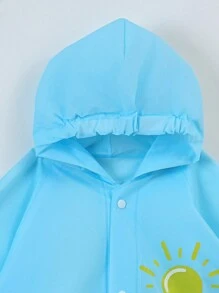 Kids Boys' Cute Animal Print Waterproof Raincoat For Outdoor Sports, School Walking
