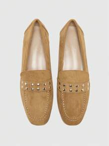 CUCCOO BIZCHIC New Slip-On Flat Loafers, Suitable For Party And Daily Commute, Women Fashion Casual Shoes Fall - Brown - View 2