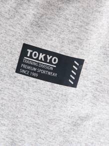 SHEIN 2pcs Young Boy Autumn Winter Casual Letter Pattern Crew Neck Sweatshirt And Pants Loose Fitting Set