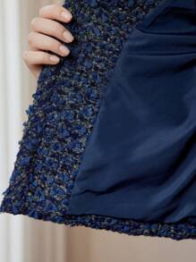 MOTF PREMIUM GOLD SINGLE BREASTED PLACKET JACKET - Blue - View 9