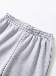 SHEIN 4 chiếc quần chạy bộ dệt kim nhiều màu thường ngày cho bé gái tuổi tiền dậy thì, đa năng và dễ phối đồ - Nhiều màu - Xem 4