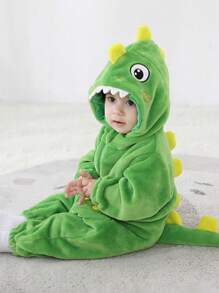 SHEIN Playful Pals 男婴长袖可爱恐龙连体衣