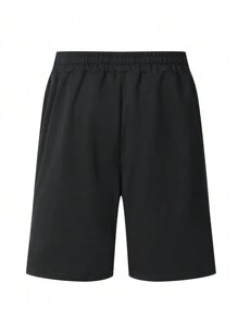 Manfinity Sport PWRUP Short de sport pour homme style boyfriend avec cordon de serrage à la taille et imprimé slogan