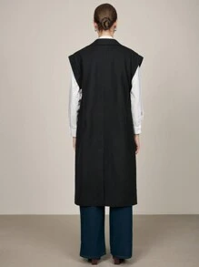 BizChic Black Lined Coat For Women, Elegant For Daily Commute, Thanksgiving, Christmas And Winter - Black - View 6