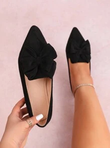 CUCCOO CURVES Giày lười đế bằng thoải mái thường ngày cho nữ, phù hợp với mọi mùa - màu đen - Xem 1