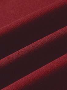 Young Girl Casual Pumpkin & Flower Print Crew Neck Sweatshirt, Autumn Winter - Burgundy - View 7