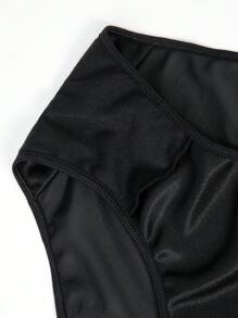 2 piezas Conjunto de sujetador inalámbrico negro de talla grande - Negro - Ver 3