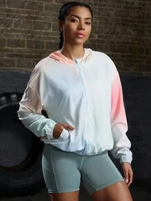 Powerista Áo khoác thể thao dài tay chạy bộ & đấm bốc ngoài trời cho nữ - trắng - Xem 5