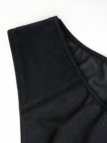 2 piezas Conjunto de sujetador inalámbrico negro de talla grande - Negro - Ver 4