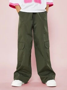 SUMWON Tween Girls Football Jersey Tee And Cargo Pant 2 Piece Set