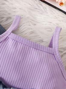Baby Girl Spring Autumn Bowknot Decor Long Sleeve Jacket And Mesh Splice Cami Dress 2pcs/Set - Mauve Purple - View 7