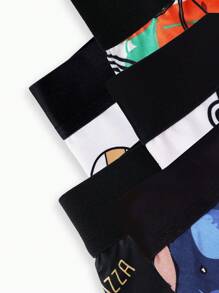 5pcs/Set Men's Fashion Print Triangle Briefs - Multicolor - View 8