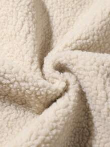 Manfinity Homme Men's Faux Shearling Thermal Lined Jacket, Warm Collar Coat, Going Out Long Sleeve Jacket, For Friends, Husband, Boyfriend Gifts, For Fall Winter - Brown - View 4