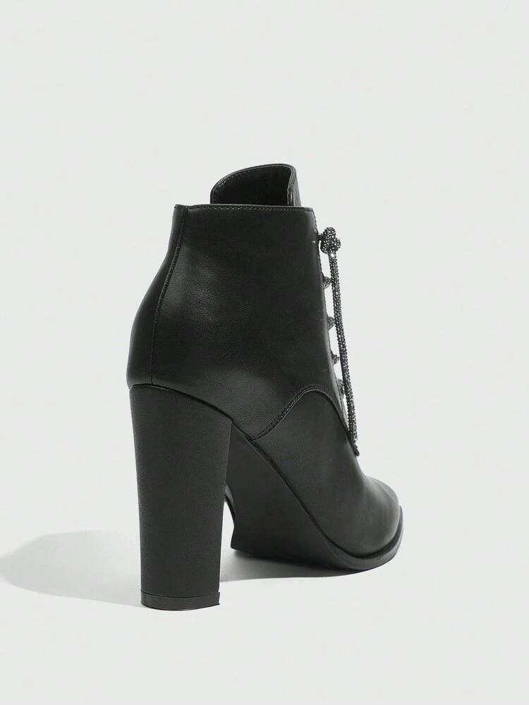 CUCCOO BIZCHIC Black, Versatile, Elegant & Minimalist Style Short Boots For Women