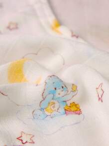 SHEIN X Care Bears Chăn trẻ em sợi tre tự nhiên hai lớp mềm mại, nhẹ và thoáng khí, thiết kế hình gấu đa năng - Nhiều màu - Xem 4