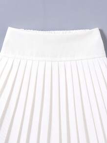 SHEIN Set da 2 pezzi di bambina stile coreano con giacca colorblock arcobaleno + gonna plissettata, torna a scuola