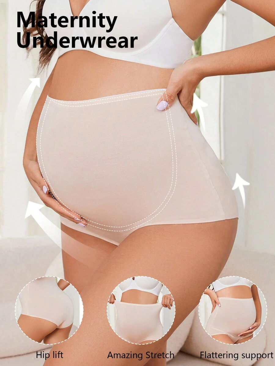 Calzoncillos minimalistas de unicolor para maternidad, uso casual de todos los días