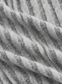 SHEIN MOD Contrast Stitching Flare Sleeve Plush Women T-Shirt, Autumn/Winter