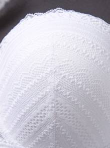 3 件/包大码蕾丝钢圈衬垫紧身胸衣（黑色、白色、米色） - 彩色 - 查看 3