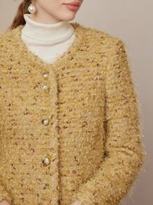 MOTF PREMIUM GOLD SINGLE BREASTED PLACKET JACKET - Khaki - View 3