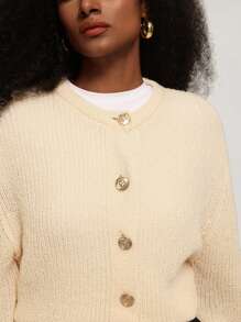 Forever 21 Áo len nữ màu cam nhạt thu đông/Quần lửng/Quần vàng/Rộng rãi/Bó sát/Dạo phố/Thoải mái/Cơ bản/Đơn giản/Công sở/Halloween/Lễ tạ ơn/Giáng sinh/Tay dài/Trang phục nữ/Cổ tròn/Áo len cardigan - Màu be - Xem 8