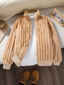 SHEIN Modna puszysta ciepła kurtka dla nastolatków