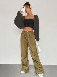 Flirla Women's Solid Color Long Sleeve Cardigan, Casual For Fall/Winter