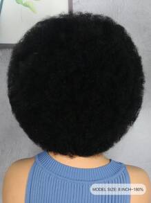 Box Cornrow Braided Afro Puff Wig Transparent Lace 13x4 Lace Frontal Short Human Hair Wigs With Pre Plucked Natural Black Remy Hair For Women Daily Use