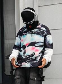 Manfinity EMRG Men's Prayer Figure All Over Print 2 In 1 Hoodie - Multicolor - View 5