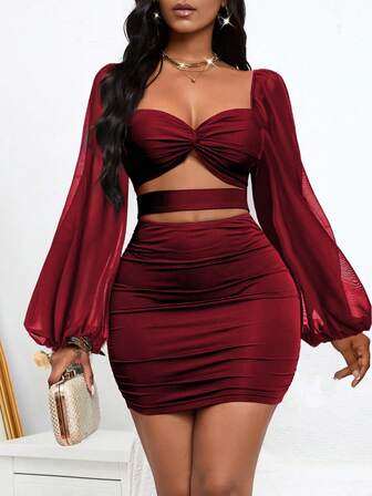 Women's Sexy Y2K Gothic Vintage  Hollow Out Off Shoulder Bandeau Pleated Dress