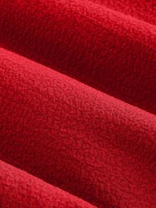 SHEIN MOD Váy dài nơ xếp nếp màu đỏ, Váy dự tiệc cưới mùa thu, Trang phục dự tiệc trưa về quê cho phụ nữ - Đỏ - Xem 4