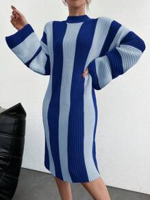 EURMUSE Robe Pull Pour Femmes - Bleu azur - Voir 3