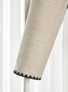 SHEIN LUNE Women's Two-Row Button Dual Pocket Commuter Blazer