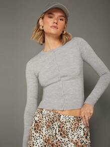 WESTFADE Crewneck Button Front Long Sleeve Cardigan Sweater Casual Cute Boho, Fall, Back To School, Autumn, Winter, Country Concert, Western Wear For Women