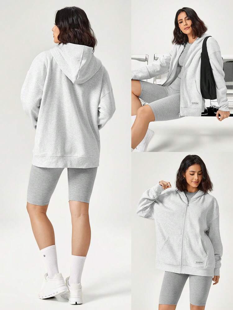 Chaqueta con capucha de uso diario, informal, con bolsillos básicos, estilo casual unisex