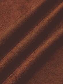 SHEIN LUNE 大码女式春秋纯色前拉链长袖休闲夹克 - 鏽棕色 - 查看 3