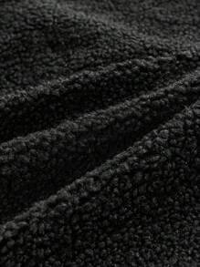 GENTILAND Men's Knitted Fit Basic Casual Style Lapel Plush Open Top Jacket Suitable For Autumn And Winter Seasons - Black - View 5