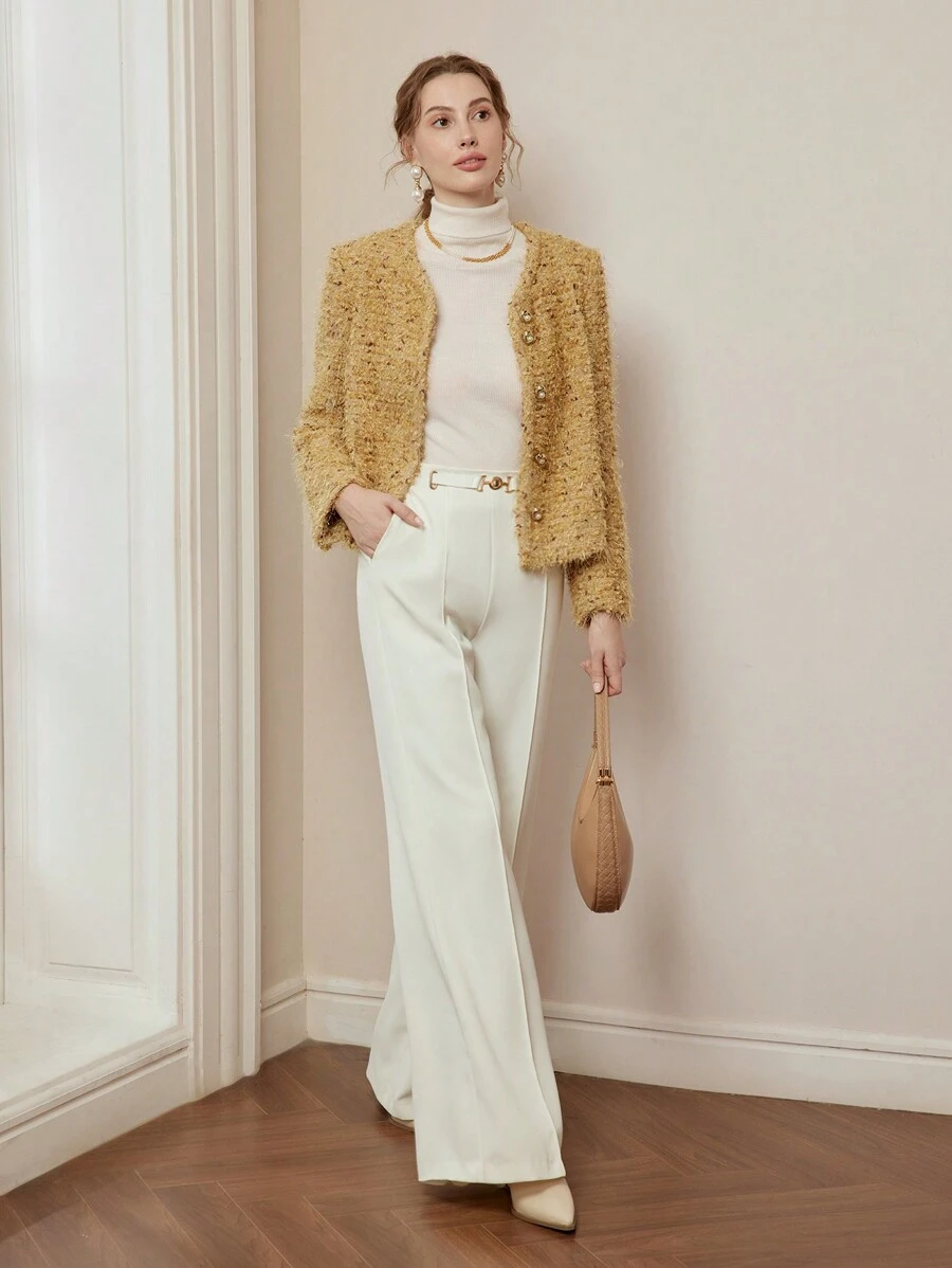 MOTF PREMIUM GOLD SINGLE BREASTED PLACKET JACKET